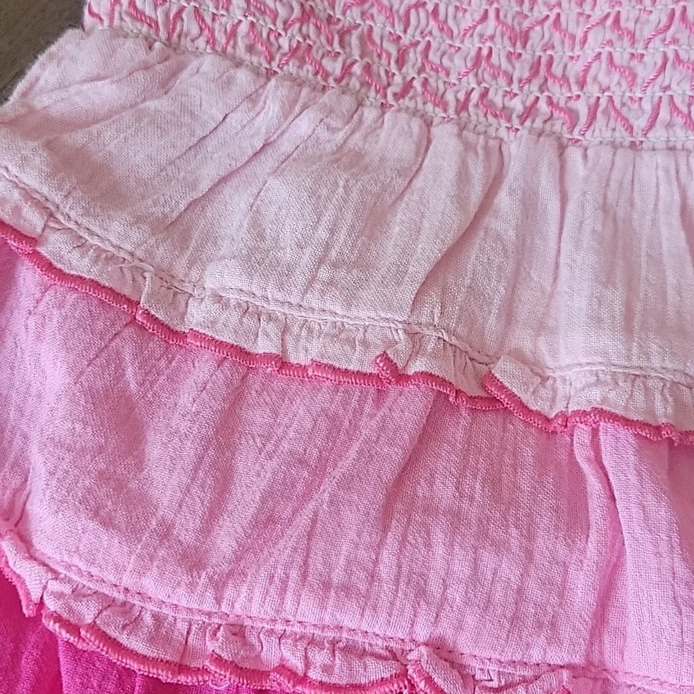 Gymboree Pink Ruffled Tiered Skirt Sz 12-18M